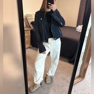 Suede Dark Blue Jacket